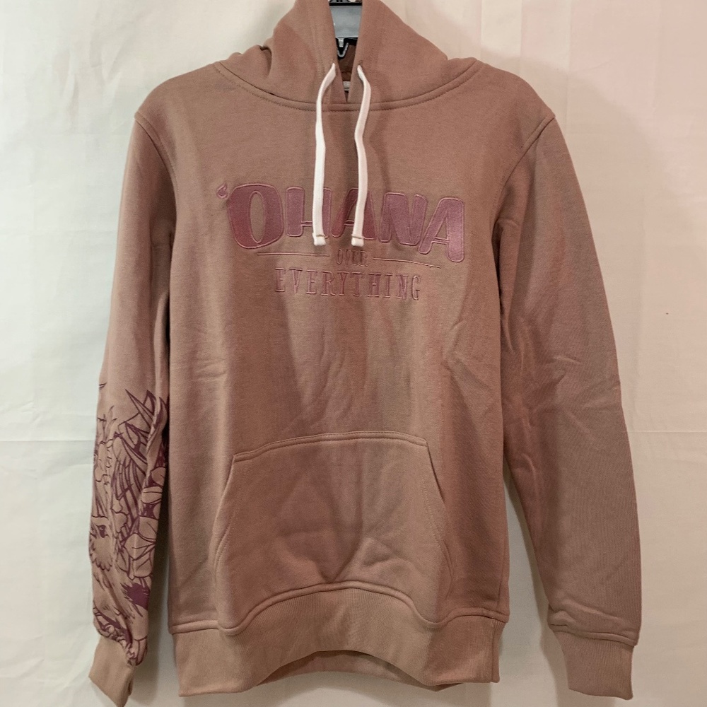 Ohana Over Everything Embroidered logo on Dusty Purple Pullover Hoodie
